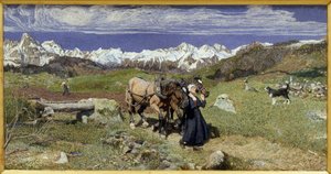 Die Alpen im Frühling von Giovanni Segantini