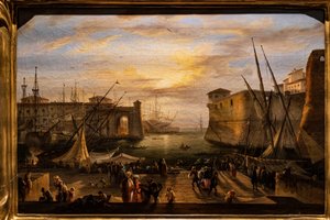 Die Marina von Livorno und die Medici-Festung im Hintergrund