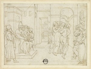 Pilatus wäscht seine Hände, mit Christus, der weggeführt wird von Giovanni da Bologna