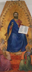 Thronender Christus, von Engeln angebetet, von Giovanni da Milano von Giovanni da Milano