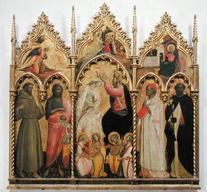 Krönung der Jungfrau mit Heiligen, ca. 1420 von Giovanni dal Ponte
