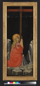 Maria Magdalena umarmt das Kreuz, Rückseite von Giovanni dal Ponte