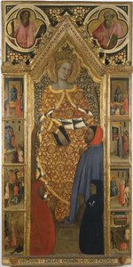 Heilige Katharina mit Szenen aus ihrem Leben, Ende des 14. Jahrhunderts von Giovanni del Biondo