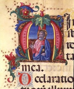 Ms 542 f.31r Historisierte Initiale 