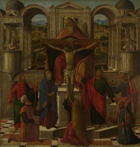 Symbolische Darstellung der Kreuzigung, ca. 1492 von Giovanni di Niccolo Mansueti
