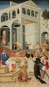 Der Kopf von Johannes dem Täufer vor Herodes gebracht, 1455-1460 von Giovanni di Paolo
