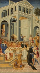 Das Haupt Johannes des Täufers vor Herodes gebracht, 145560 von Giovanni di Paolo