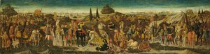 Eine Kampfszene, von der Vorderseite eines Cassone von Giovanni di Ser Giovanni Scheggia