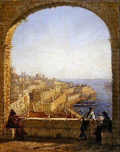 Innerhalb der Befestigungen, Valetta - Blick vom Bogen bei Tag