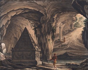 Bühnenbild für die Oper Roméo et Juliette von Ch. Gounod