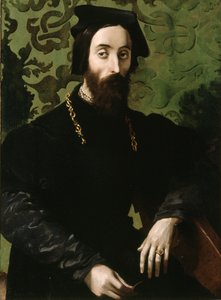 Porträt eines Musikers, um 1540 von Girolamo Mazzola (attr.) Bedoli