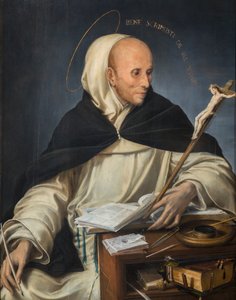 Porträt eines Mönchs als St. Thomas von Aquin von Girolamo Mazzola Bedoli