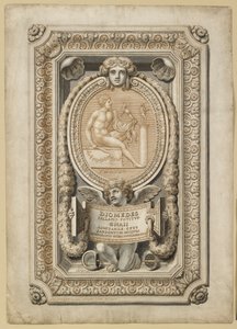 Entwurf für einen gravierten Edelstein in einer ornamentalen Fassung von Girolamo Odam