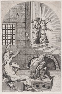 Heiliger Petrus wird vom Engel aus dem Gefängnis befreit von Girolamo Pedrignani