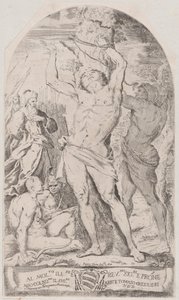 Heiliger Sebastian an einen Baum gebunden, 1625-50