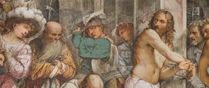Zentrales Schiff, fünfter südlicher Spann, Geißelung Christi von Girolamo Romanino