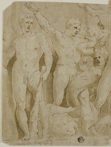 Antikes Sarkophagrelief mit den Arbeiten des Herkules von Girolamo da Carpi