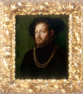 Porträt eines Mannes, Werk von Girolamo da Carpi, aufbewahrt in der Galleria Estense in Modena von Girolamo da Carpi