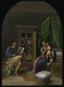 Heiliger Lukas zeichnet die Jungfrau und das Christkind, ca. 1535 von Girolamo da Carpi