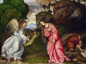 Hagar und der Engel von Girolamo da Treviso II