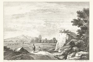 Landschaft mit einigen Figuren von Giuliano Giampiccoli