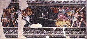 Fragment einer Triumphszene von Giulio (school of) Romano
