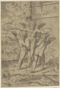 Amor und drei Putti