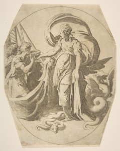 Circe und die Gefährten des Odysseus, 16. Jahrhundert von Giulio Bonasone