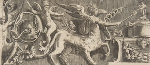 Ornamentfries mit geflügeltem Zentaur
