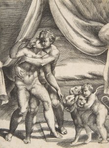 Pluto und Proserpina, aus Die Lieben der Götter von Giulio Bonasone
