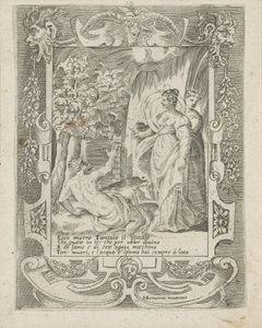 Tantalus spricht zu Diana von Giulio Bonasone