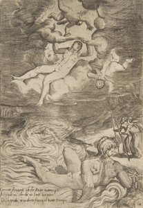 Venus stürzt mit Putti in den Wolken, aus 