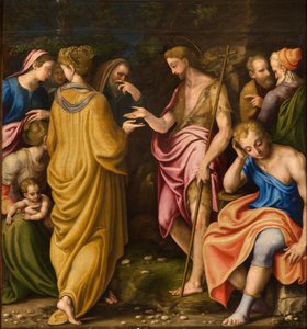 Kapelle Unserer Lieben Frau vom Volk, erstes südliches Joch, Predigt des Täufers von Giulio Campi
