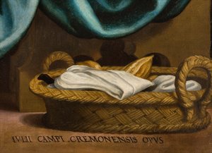 Kapelle des Allerheiligsten Sakraments, Zweites nördliches Joch, Letztes Abendmahl, Detail 1569 von Giulio Campi
