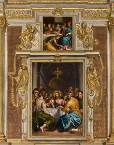 Kapelle des Heiligen Sakraments, zweites nördliches Joch, Giulio Campi, Das letzte Abendmahl 1569, Giulio Campi, Abendessen im Haus von Simone 1569 von Giulio Campi