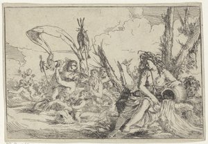Wasser (Naiade mit Wasserkrug und Tritonen) (Die vier Elemente) von Giulio Carpioni (I)