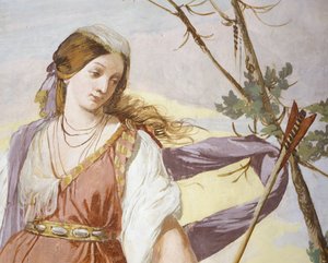 Hirte Silvio verwundet versehentlich Dorinda und verliebt sich in sie von Giulio Carpioni von Giulio Carpioni