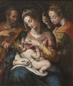 Die Heilige Familie mit St. Katharina, ca. 1600 von Giulio Cesare Procaccini