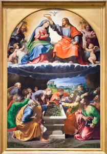 Krönung der Jungfrau, oder Madonna von Monteluce, ca. 1525 von Giulio & Penni Giovanni Francesco (il Fattore) (c.1488 1528) Romano