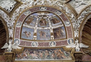 Bezel von der Decke des Saals der Adler im Palast des Tè in Mantua
