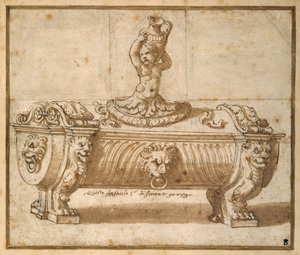 Entwurf für eine Konfektschachtel von Giulio Romano
