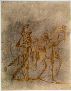 Heiliger Martin und ein Bettler, frühes 16. Jh. von Giulio Romano