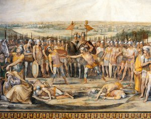 Kampf zwischen Horatiern und Kuratiern, Fresko im Saal der Horatier und Kuratier, Konservatorenpalast, Rom