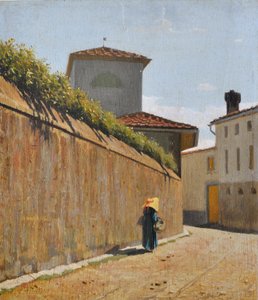 Gasse unter der Sonne, um 1863 von Giuseppe Abbati