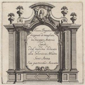 Einige Perspektiven von Giuseppe Antonio Landi