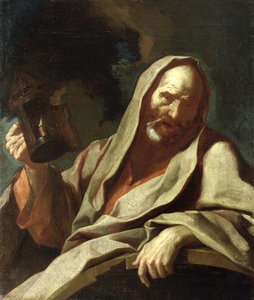 Diogenes (ca. 412-323 v. Chr.) mit seiner Laterne, ca. 1720-40 von Giuseppe Antonio Petrini