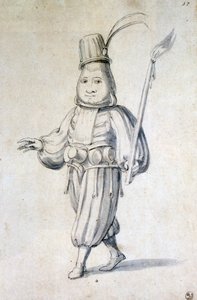 Entwurf für ein Kostüm für einen Koch von Giuseppe Arcimboldi