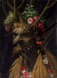 Vier Jahreszeiten in einem Kopf, um 1590 von Giuseppe Arcimboldo