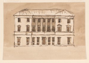 Aufriss eines Stadthauses von Giuseppe Barberi
