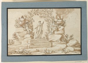 Grabdenkmal für Improvisator Rochetti von Giuseppe Barberi
